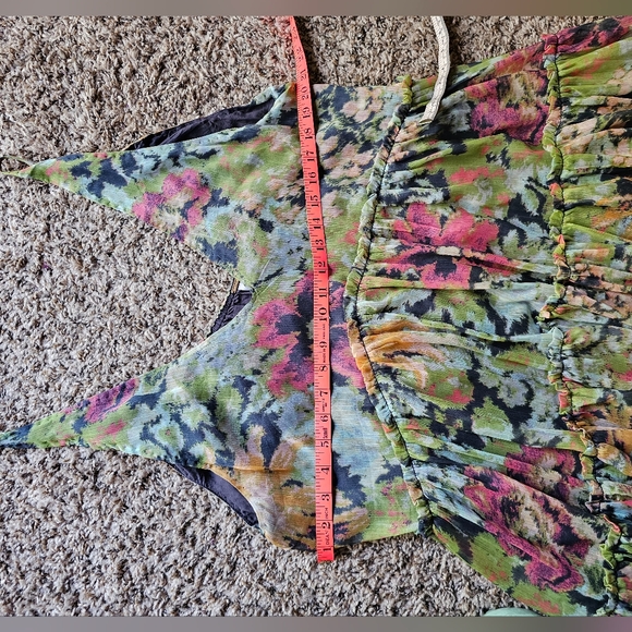 Free People Julianna floral musty boho chic maxi dress size L - Picture 6 of 12